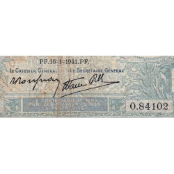 F 07-28 - 16/01/1941 - 10 francs - Minerve modifié - Série O.84102 - Etat : B+