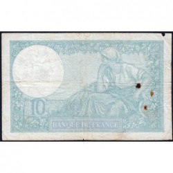 F 07-30 - 04/12/1941 - 10 francs - Minerve modifié - Série H.84973 - Etat : TB+