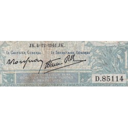 F 07-30 - 04/12/1941 - 10 francs - Minerve modifié - Série D.85114 - Etat : B