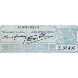 F 07-31 - 05/03/1942 - 10 francs - Minerve modifié - Série X.85495 - Etat : TTB-