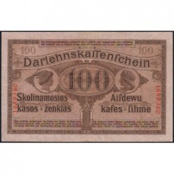 Allemagne - Kowno (Lituanie) - Pick R 133 - 100 mark - Sans série - 04/04/1918 - Etat : TTB+