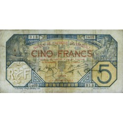 Sénégal - Dakar - Pick 5Bc_1 - 5 francs - Série J.1409 - 14/12/1922 - Etat : TTB