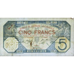 Sénégal - Dakar - Pick 5Bc_1 - 5 francs - Série H.1879 - 14/12/1922 - Etat : TB+