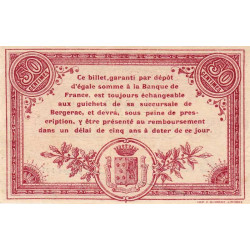Bergerac - Pirot 24-11 variété - 50 centimes - Série R - 05/10/1914 - Etat : SPL