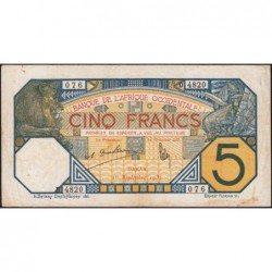 Sénégal - Dakar - Pick 5Be - 5 francs - Série D.4820 - 01/09/1932 - Etat : TTB-