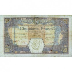 Sénégal - Dakar - Pick 9Bc - 50 francs - Série S.178 - 14/03/1929 - Etat : TTB
