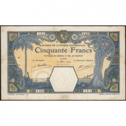 Sénégal - Dakar - Pick 9Bc - 50 francs - Série V.229 - 14/03/1929 - Etat : TTB