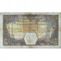 Sénégal - Dakar - Pick 9Bc - 50 francs - Série V.229 - 14/03/1929 - Etat : TTB