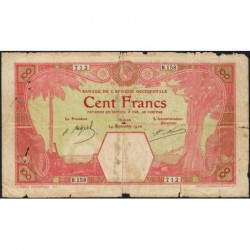Sénégal - Dakar - Pick 11Bc_2 - 100 francs - Série B.158 - 24/09/1926 - Etat : B+