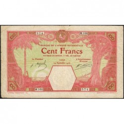 Sénégal - Dakar - Pick 11Bc_2 - 100 francs - Série M.166 - 24/09/1926 - Etat : TB+