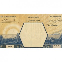 Sénégal - Saint-Louis - Pick 13FaS - 500 francs - Série O.0 - 03/01/1903 - Spécimen - Etat : TB