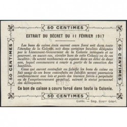 Colonie du Sénégal - Pick 1b - 50 centimes - Série H-91 - 11/02/1917 - Etat : NEUF