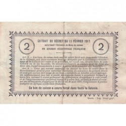 Colonie du Sénégal - Pick 3a - 2 francs - Série A-18 - 11/02/1917 - Etat : TTB