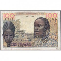 Sénégal - Dakar - Pick 701Ka - 100 francs - Série K.122 - 20/03/0961 - Etat : TB