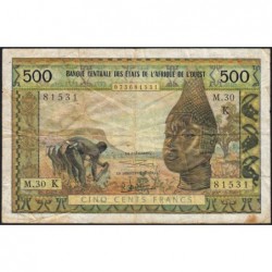 Sénégal - Pick 702Kg - 500 francs - Série M.30 - Sans date (1969) - Etat : TB