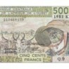 Sénégal - Pick 706Kc_2 - 500 francs - Série Q.9 - 1981 - Etat : TB