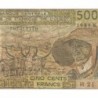 Sénégal - Pick 706Kk - 500 francs - Série H.21 - 1989 - Etat : B