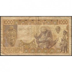 Sénégal - Pick 707Ka - 1'000 francs - Série Q.018 - 1988 - Etat : B+