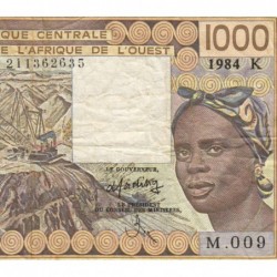 Sénégal - Pick 707Kd - 1'000 francs - Série M.009 - 1984 - Etat : TB+