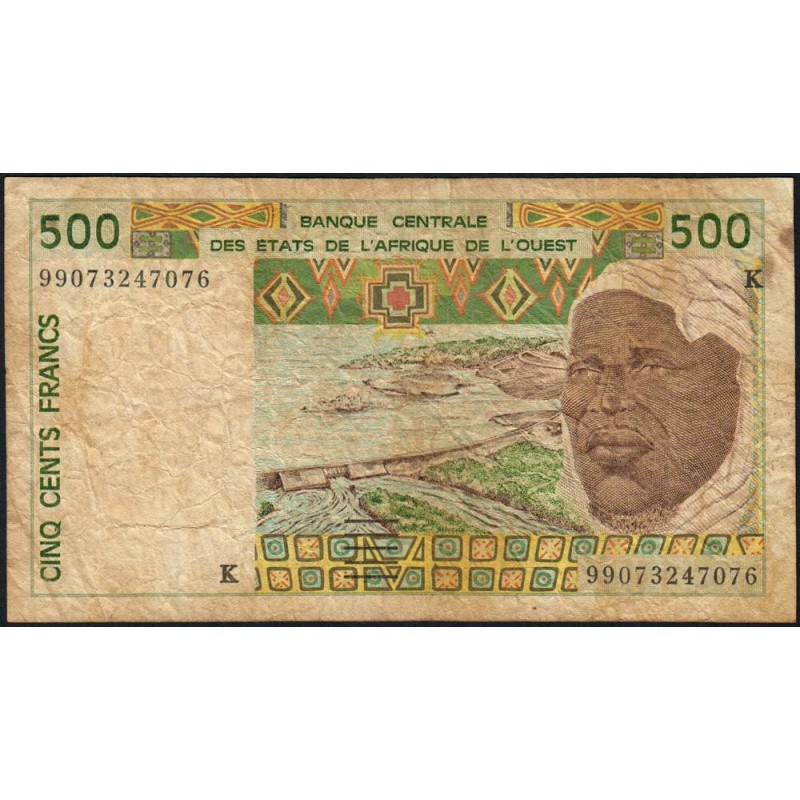 Sénégal - Pick 710Kj - 500 francs - 1999 - Etat : B