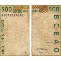 Sénégal - Pick 710Kj - 500 francs - 1999 - Etat : B