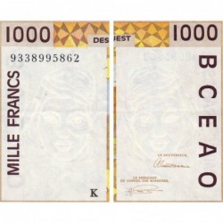 Sénégal - Pick 711Kc - 1'000 francs - 1993 - Etat : TTB+