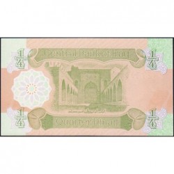 Irak - Pick 77 - 1/4 dinar - Série 10 - 1993 - Etat : NEUF