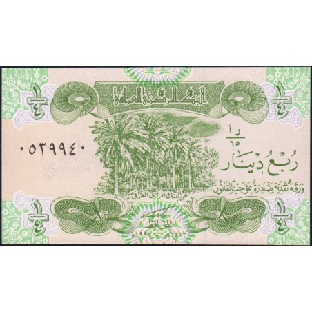 Irak - Pick 77 - 1/4 dinar - Série 65 - 1993 - Etat : NEUF