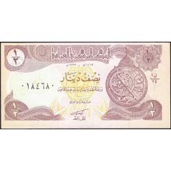 Irak - Pick 78b - 1/2 dinar - Série 74 - 1993 - Etat : SPL