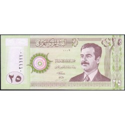 Irak - Pick 86 - 25 dinars - Série 0009 - 2001 - Etat : NEUF