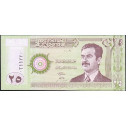Irak - Pick 86 - 25 dinars - Série 0009 - 2001 - Etat : NEUF