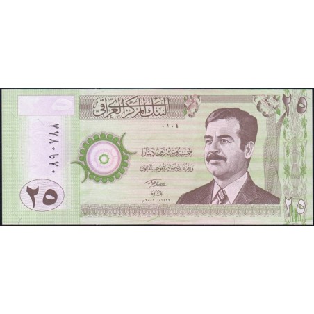 Irak - Pick 86 - 25 dinars - Série 0104 - 2001 - Etat : NEUF