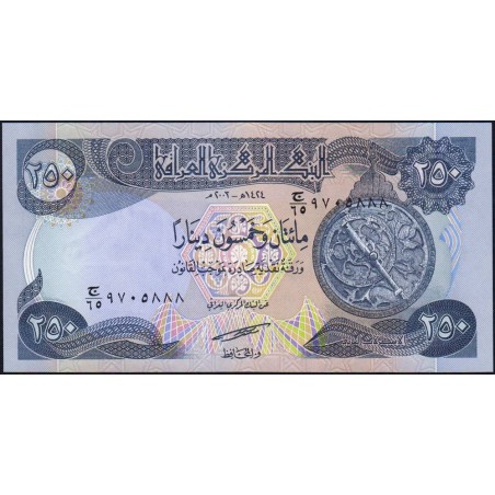 Irak - Pick 91a - 250 dinars - Série 65 - 2003 - Etat : NEUF