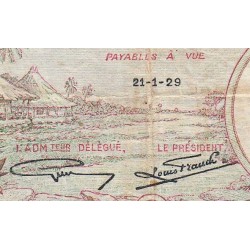 Congo Belge - Pick 8e_1 - 5 francs - Série J - 21/01/1929 - Etat : TB+