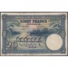 Congo Belge - Pick 15G - 20 francs - Série AW - 18/05/1949 - Etat : TTB-