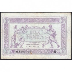VF 05-01 - 2 francs - Trésorerie aux armées - 1917 - Série A - Etat : TTB