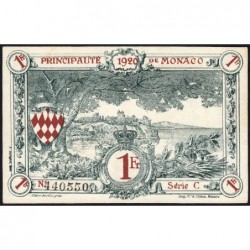 Monaco - Pirot 136-6 - 1 franc - Série C - 16/03/1920 (1921) - Etat : SUP+ à SPL