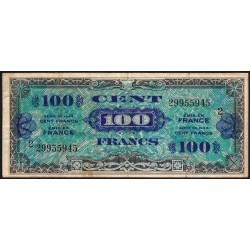 VF 20-02 - 100 francs - Drapeau - 1944 - Série 2 - Etat : TB+