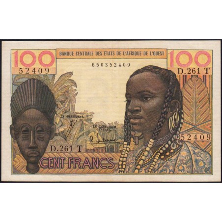 Togo - Pick 801Tf - 100 francs - Série D.261 - Sans date (1965) - Etat : SUP+