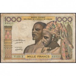 Togo - Pick 803Tm - 1'000 francs - Série V.155 - Sans date (1976) - Etat : TB-