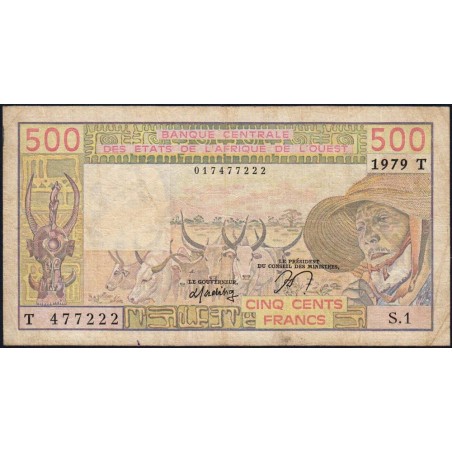 Togo - Pick 805T - 500 francs - Série S.1 - 1979 - Etat : TB