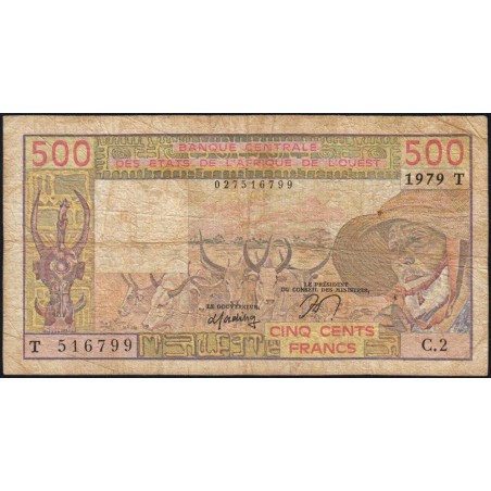 Togo - Pick 805T - 500 francs - Série C.2 - 1979 - Etat : TB-