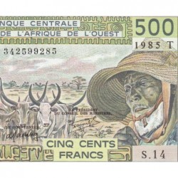 Togo - Pick 806Th - 500 francs - Série S.14 - 1985 - Etat : SPL+
