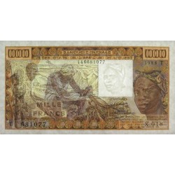 Togo - Pick 807Ta - 1'000 francs - Série X.018 - 1988 - Etat : NEUF