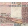 Togo - Pick 808Tf - 5'000 francs - Série W.4 (remplacement) - 1982 - Etat : TB