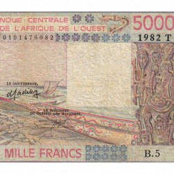 Togo - Pick 808Tf - 5'000 francs - Série B.5 - 1982 - Etat : TB-