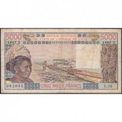 Togo - Pick 808Ti - 5'000 francs - Série L.10 - 1987 - Etat : TB