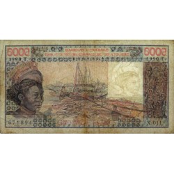 Togo - Pick 808Tj - 5'000 francs - Série X.011 - 1990 - Etat : TB