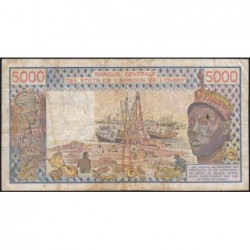 Togo - Pick 808Tk - 5'000 francs - Série A.013 - 1991 - Etat : TB