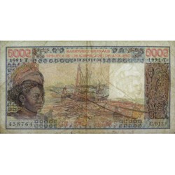 Togo - Pick 808Tk - 5'000 francs - Série C.013 - 1991 - Etat : TB